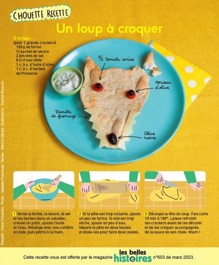 Recette facile un loup à croquer Les Belles Histoires